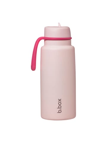 B. Box Thermosflasche 1L aus Edelstahl - Trinkflasche mit Mundstück & Griff in Rosa