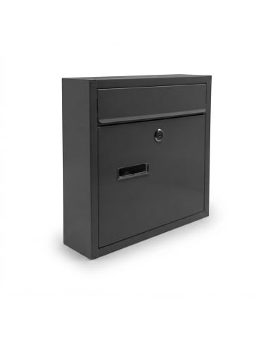 relaxdays Briefkasten in Anthrazit - (B)36 x (H)31 x (T)10 cm