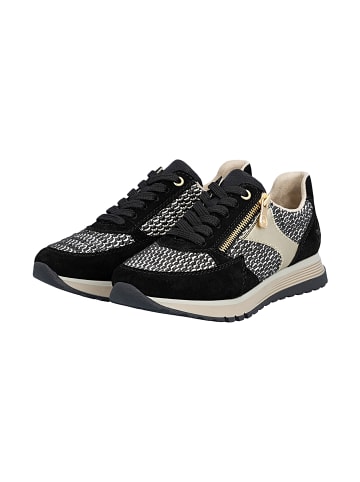 Les Tropéziennes par M Belarbi Rieker Rock Low Leder Sneakers Schwarz