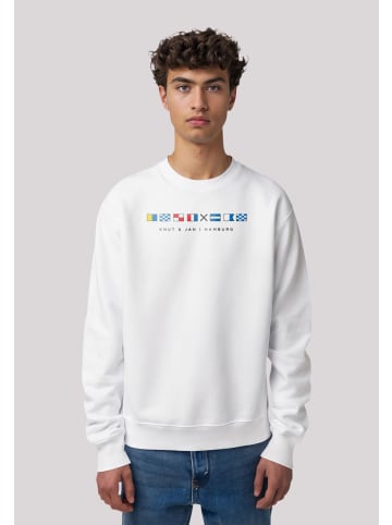 F4NT4STIC Sweatshirt Segel Fahnen Knut & Jan Hamburg in weiß