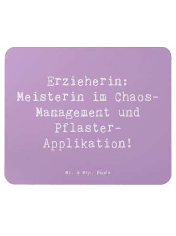 Mr. & Mrs. Panda Mousepad Spruch Erzieherin Chaos-Management mit... in Lavendeltraum