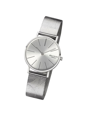 Regent Analog-Armbanduhr Regent Metallarmband silber mittel (ca. 32mm)