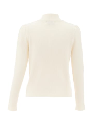 NAEMI Damen Strickpullover in Wollweiss