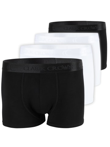 Clark Crown® "Bambus"-Boxershorts 4er Pack in Gemischt