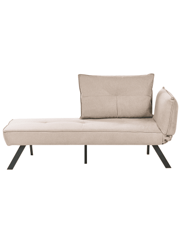 Beliani Chaiselongue ROCAMADOUR in Beige/Schwarz - (W) 150 x (H) 83 x (L) 72 cm