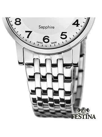 Festina Analog-Armbanduhr Festina Swiss Made silber klein (ca. 29,3mm)