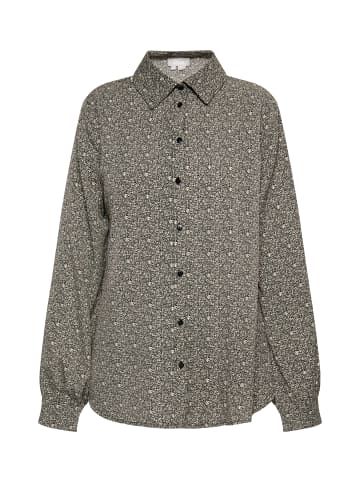 Usha Damen Bluse in Schwarz Beige