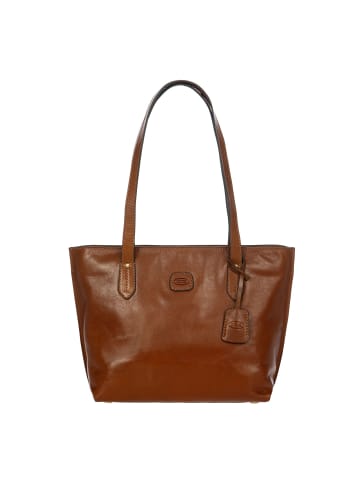 BRIC`s Volterra Schultertasche Leder 28 cm tobacco