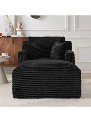 ABRIHOME Bequemes Schlafsofa, Relaxsessel ohne Montage in Schwarz