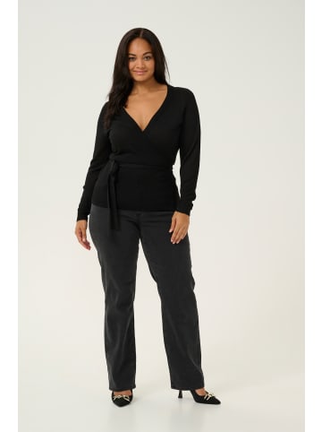 KAFFE curve Strickjacke KCankre in Black Deep