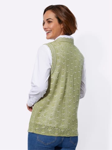WITT WEIDEN Strickweste in schilf-meliert