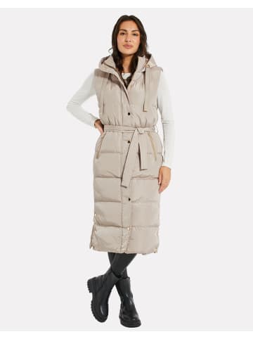 Threadbare Steppweste THB Robbie Premium Hoodie Gilet in Taupe