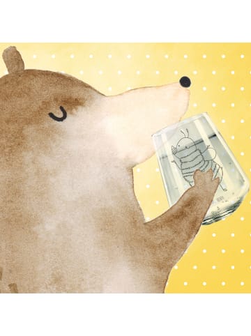 Mr. & Mrs. Panda Trinkglas Hummel flauschig ohne Spruch in Transparent