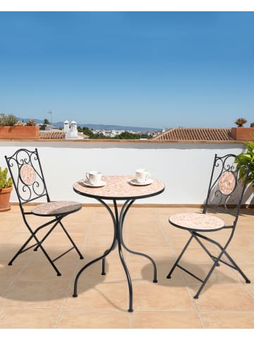 Beliani 2er-Set Esszimmerstuhl ADRANO in Schwarz/Orange