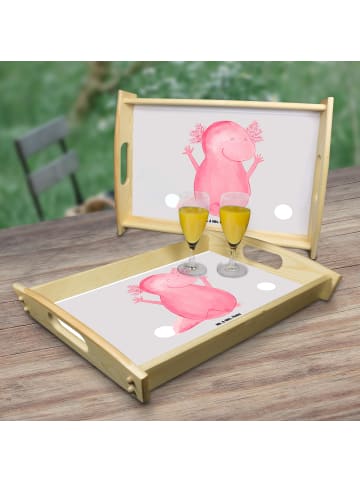 Mr. & Mrs. Panda Tablett Axolotl Hurra ohne Spruch in Grau Pastell
