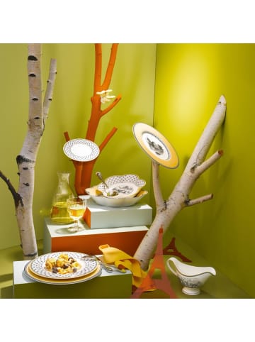 Villeroy & Boch 6er Set Frühstücksteller Audun Promenade ø 21,6 cm in weiß-grau-gelb
