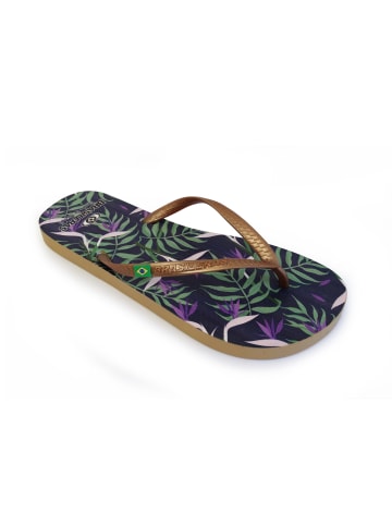 Brasileras Zehentrenner "Printed Tropicolo" in Gold