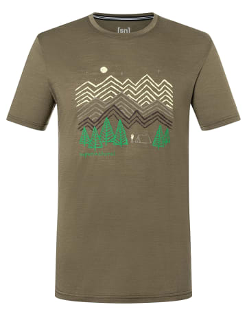 super.natural Merino T-Shirt in braun