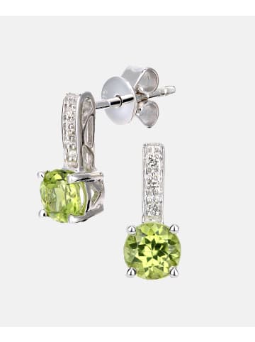 Diamant L'éternel Ohrhänger aus 375 Weißgold mit Diamant mit Peridot