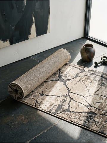 KADIMA DESIGN OGLIO Kurzflorteppich Natur 80x150 Vintage Polypropylen Wohnzimmer in Natur