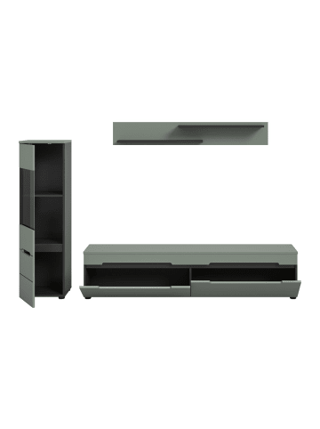ebuy24 Regalsystem Canu (2-teilig) Staubgrün 221 x 33 cm