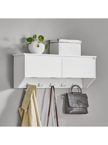 SoBuy Wandgarderobe in Reinweiß - (W) 20 x (H) 30 x (L) 78 cm