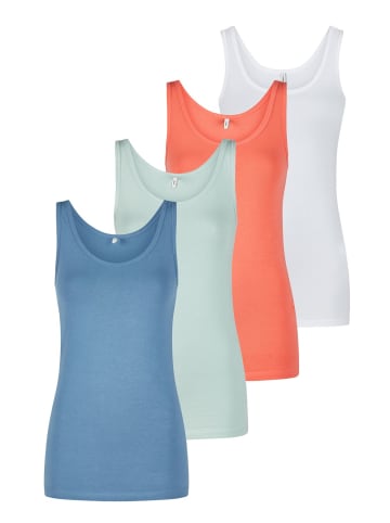 ONLY Top ONLLIVE LUV Tank Top 4er Pack in Mehrfarbig