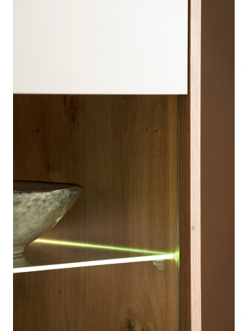 Furn.Design Vitrine Kaschmir, Eiche Artisan 75 cm, Vitrinenschrank mit Soft-Close