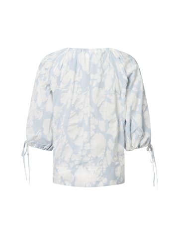SAMSOE & SAMSOE Bluse Samatera in hellblau weiß