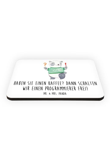 Mr. & Mrs. Panda magnet Programmierer Kaffeezeit mit Spruch in Weiß