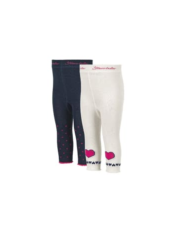 Sterntaler Leggins Herz + Tupfen, 2er-Pack in marineblau