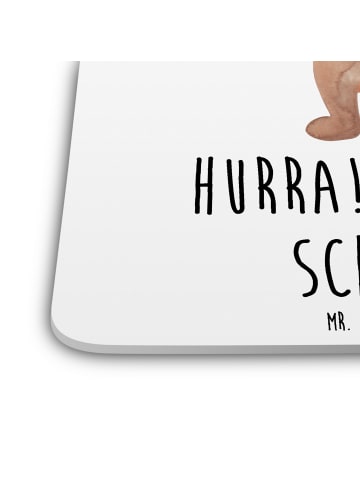 Mr. & Mrs. Panda Tischuntersetzer Bär Schultüte mit Spruch in Weiß