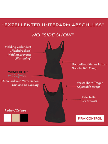 MISS PERFECT Unterhemd No Side Show Camisole in Schwarz