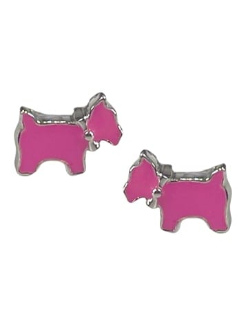 schmuck23 Silber Ohrringe 925 Hund 0,7 cm x 0,8 cm