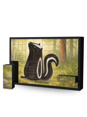 Mr. & Mrs. Panda Adventskalender Stinktier Sitzen Design ohne Sp... in Weiß