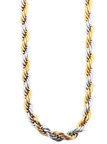 Adeliás Damen Halskette – Kordelkette aus Edelstahl 60+5 in silber