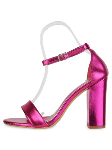 VAN HILL High Heels Harper in Fuchsia Metallic