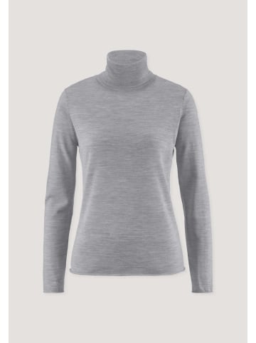 Hessnatur Strick Rollkragen Pullover in hellgrau