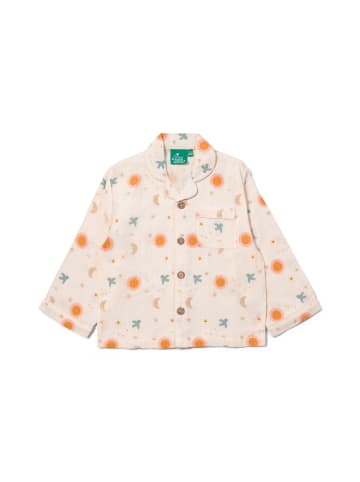 Little Green Radicals Klassischer Bio-Pyjama in Creme