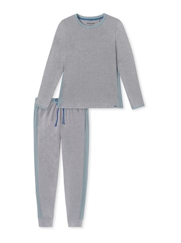 Schiesser Pyjama Casual Nightwear in dunkelgrau-mel.