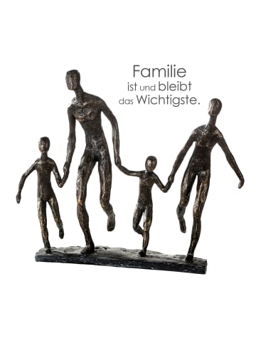 GILDE Skulptur "Familie" in Bronze - H. 32 cm - B. 35 cm