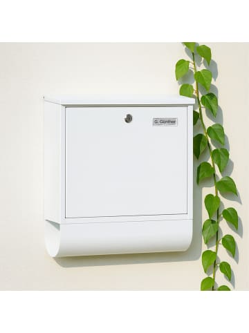 relaxdays Briefkasten mit Zeitungsfach in Weiß