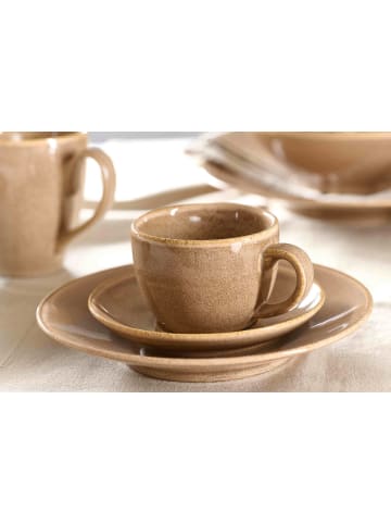 Ritzenhoff & Breker 6er Set Kaffeetassen mit Untertassen Sahara 230 ml in braun
