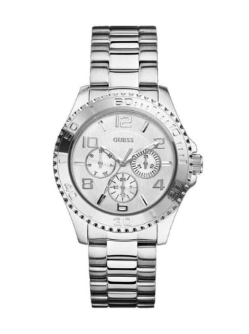 Guess elegante Edelstahl Multifunktion Uhr silber
