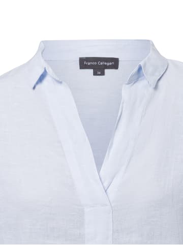 Franco Callegari Leinenbluse in hellblau - 0029