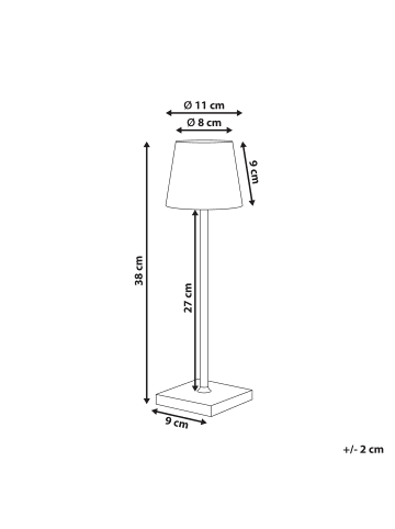 Beliani Tischlampe für den Außenbereich ABARO in Gold - (W) 10 x (H) 38 x (L) 10 cm