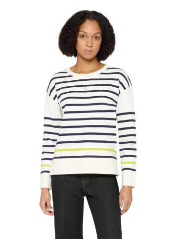 CARTOON Strickpullover mit Rundhalsausschnitt in Weiß/Blau