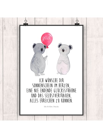 Mr. & Mrs. Panda Kunstdruck Koala Luftballon mit Spruch in Weiß