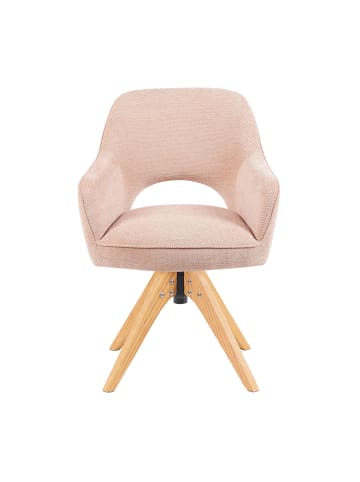 DUBI Möbel 2er-Set: Drehstuhl Mika-Lena in Rosa - (B)60 x (H)87 x  (T)65 cm