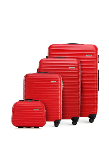 Wittchen 4tlg. Koffer Set GROOVE Line Collection in Red